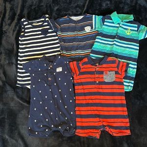Boys summer one-piece romper lot